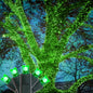 4 pack - 5mm - 100 ct - Green LED - 4" spacing - Green wire - 33 ft long