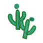Seed Bead Cactus Earrings