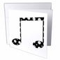 PS Creations - Black Musical Note music theme art - Greeting Cards