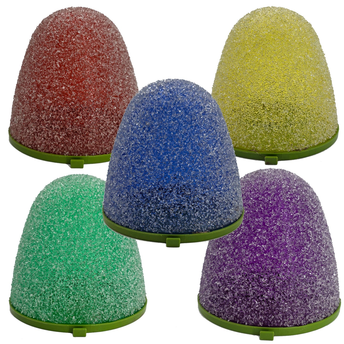 Set of 10 - 8" Tall Sugar Coated LED Gumdrop Christmas Pathway Lights - A/C Powered