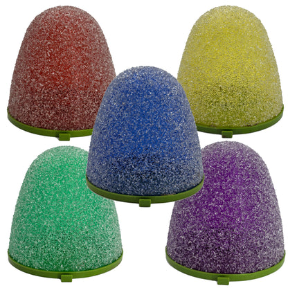 Set of 10 - 8" Tall Sugar Coated LED Gumdrop Christmas Pathway Lights - A/C Powered