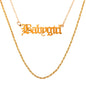New Multi Layer Butterfly Dragon Charms Crystal Necklaces For Women Punk Golden Angel Letter Clavicle Chain Hiphop Gifts Jewelry