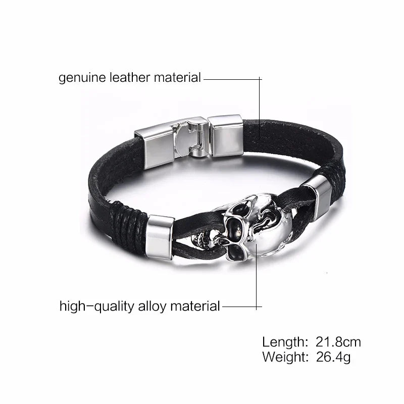 Vnox Mens Vintage Rudder Charm Bracelets Multi-layer Leather Rope Chain Wrist Bangles Jewelry