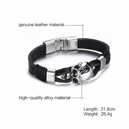 Vnox Mens Vintage Rudder Charm Bracelets Multi-layer Leather Rope Chain Wrist Bangles Jewelry