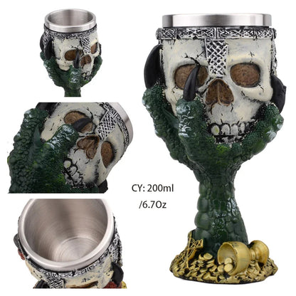Coolest Gothic Resin Stainless Steel Dragon Goblet