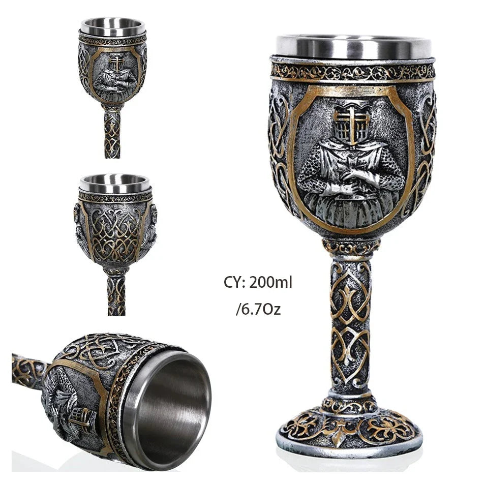 Coolest Gothic Resin Stainless Steel Dragon Goblet