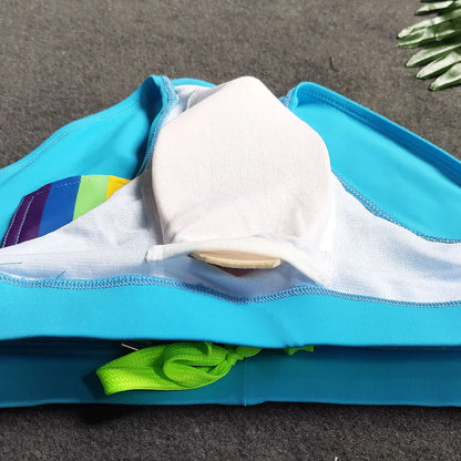 Men's Swimsuit Push-up Rainbow Briefs Swimwear Male Sexy Swimming Bikini Shorts Men Surf Board Beach Surfing Swim Pride Days