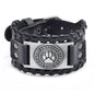 Trendy Viking Bracelet Nordic Rune Compass God Bird Charm Men's Bracelet New Fashion Leather Woven Jewelry Accessorie Party Gift