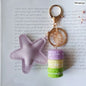 Women Cake Key Chain Fashion Cute French pastries Keychain Bag Charm Car Key Ring Wedding Party gift Jewelry 17278
