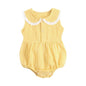Sanlutoz Summer Cotton Baby Bodysuit Newborn Cute Plaid Clothing for Baby Girls Sleeveless Princess Toddler Infant Bodysuits