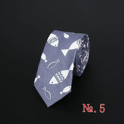 Cotton Men's Colourful Tie Duck Dog Fruit Flower Ties Narrow Kids Children Necktie Slim Skinny Cravate Narrow Thick Neckties