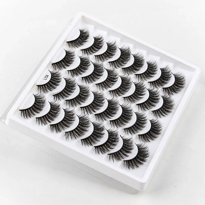 SHIDISHANGPIN 3/5/16 Pairs Natural Long False Eyelashes Dramatic Fluffy 3D Mink Lashes Wispy Wholesale Eye Lashes Thick Cils