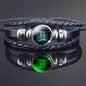 Glow In The Dark Constellation Gemini Bracelet  Braided Leather Bracelet Zodiac Gemini Jewelry Birthday Present