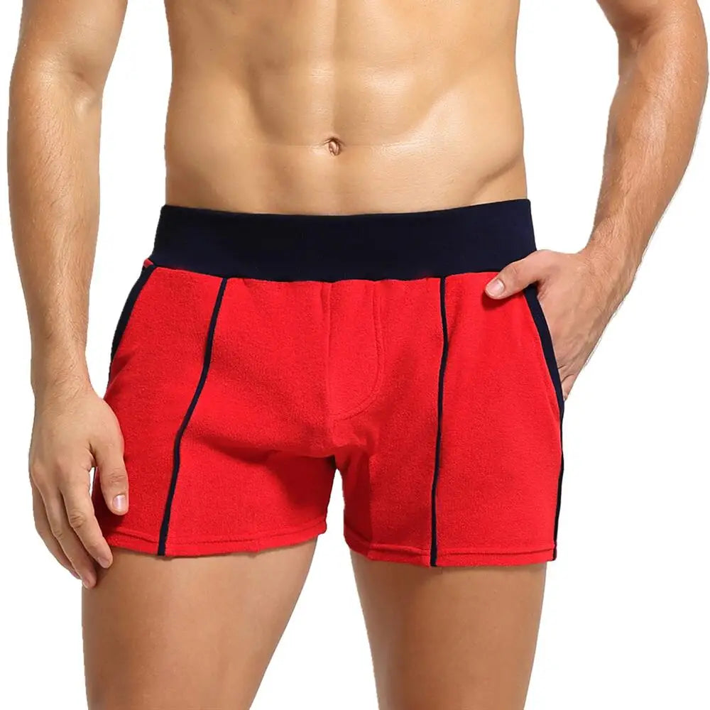 SEOBEAN Men's Pajamas Sleep Bottoms Boxer Shorts Loungewear Men Underwear Home Pants Shorts Gym Fitness Shorts