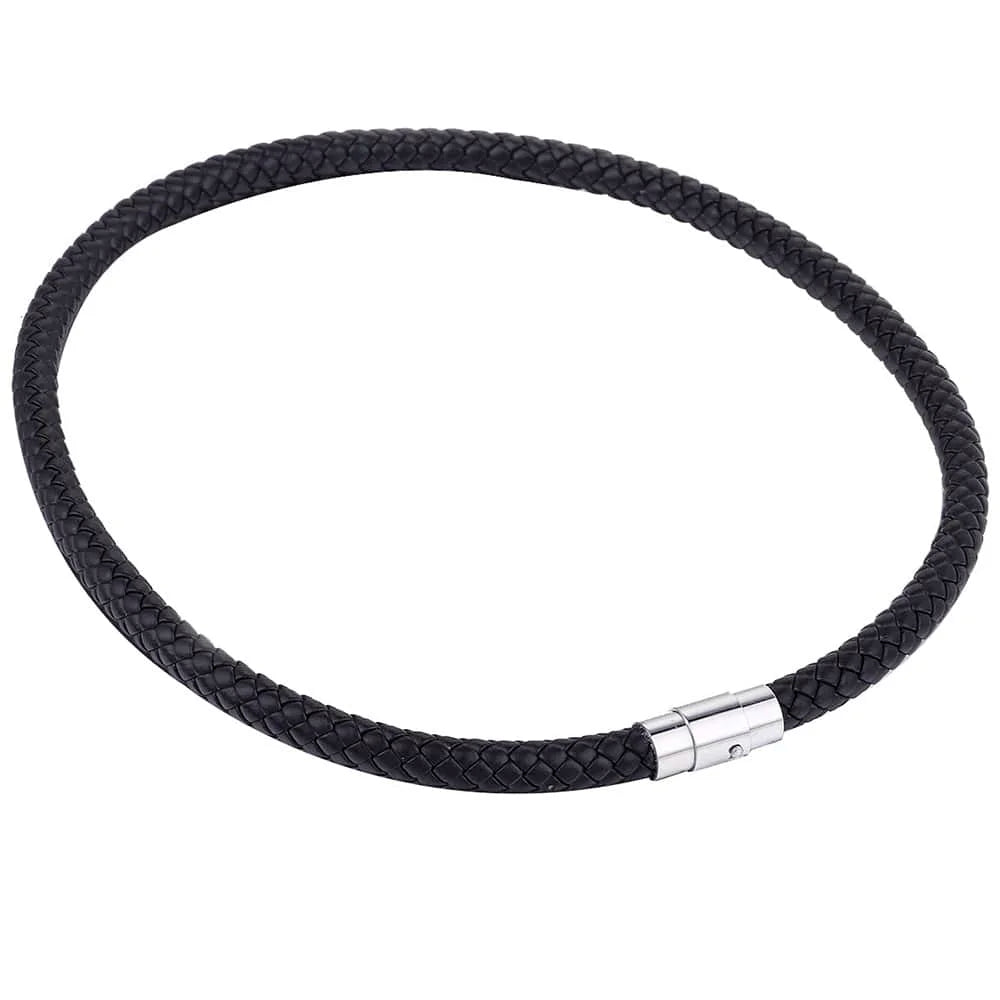 Leather Necklace Choker for Men Women Black Brown Rope Choker Necklaces Wholesale Dropshipping Jewelry  4/6/8mm DUNM09A