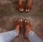 2021 Leopard Women Slipper Summer Open Toe Platform Slide Ladies