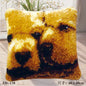Cute Animal Series Latch Hook Pillow Kits DIY Segment Embroidery Materials Package Coarse Wool Pillow Cross Stitch knooppakket