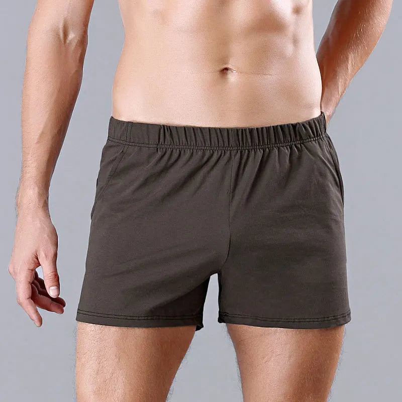 Mens Summer Loose Shorts Fashion Comfortable Cotton Boxers Shorts Men Breathable Home Short Sweatpants Casual Shorts