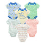 Kavkas Baby Girls Bodysuits 6/3 pcs/lot Summer Cotton Baby Clothes Short Sleeve Newborn body bebe 0-3 months Infant Clothing