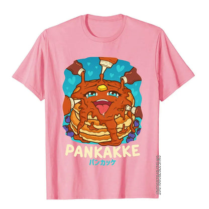Funny Naughty Foodie Pun Kawaii Pankakke Japanese Pancake T-Shirt Cotton Men T Shirts Beach Tops T Shirt High Street
