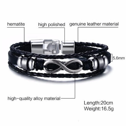 Vnox Mens Vintage Rudder Charm Bracelets Multi-layer Leather Rope Chain Wrist Bangles Jewelry