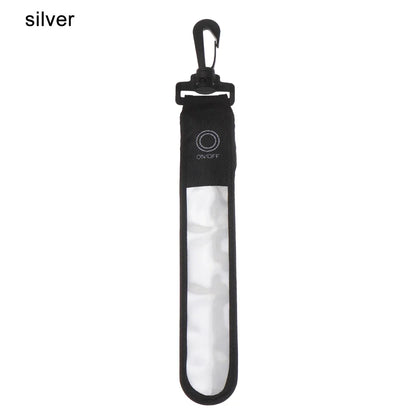1Pc LED Glowing Luminous Reflective Safety Alert Hand Strap Wristband Bicycle Armband Light Backpack Hanging Light Night Running