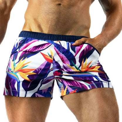 New Running Shorts Men Swimwear Men Swimsuit 2021 Swimming Trunks Short Quick-drying Sexy Mens exy Mens Swim Briefs Beach Shorts