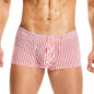 SEOBEAN Cotton Striped Boxers Underwear Men Boxer Shorts Mens Underpants Home Shorts No elastic Loose Lounge Pajama Shorts