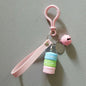Women Cake Key Chain Fashion Cute French pastries Keychain Bag Charm Car Key Ring Wedding Party gift Jewelry 17278