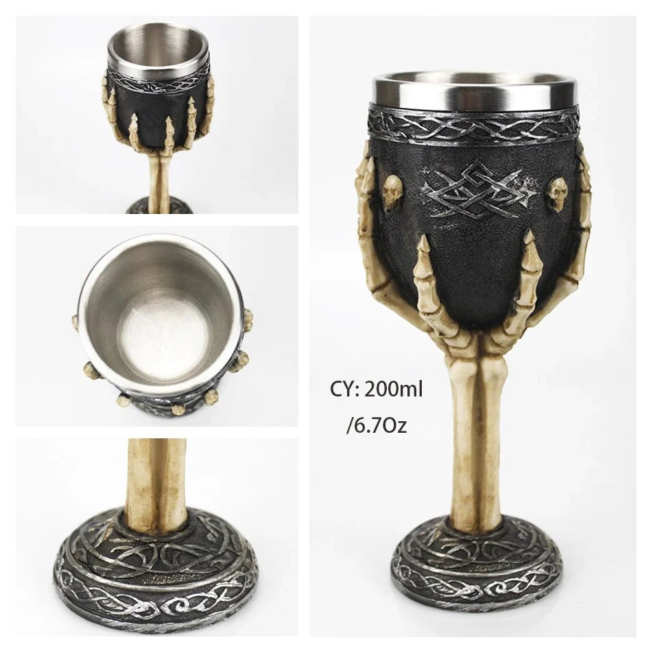 Coolest Gothic Resin Stainless Steel Dragon Goblet