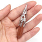 Vintage Natural Stone Pendant Cone Shape Lapis Lazuli Opal Pendulum for Fashion Jewelry Making DIY Women Necklace Accessory