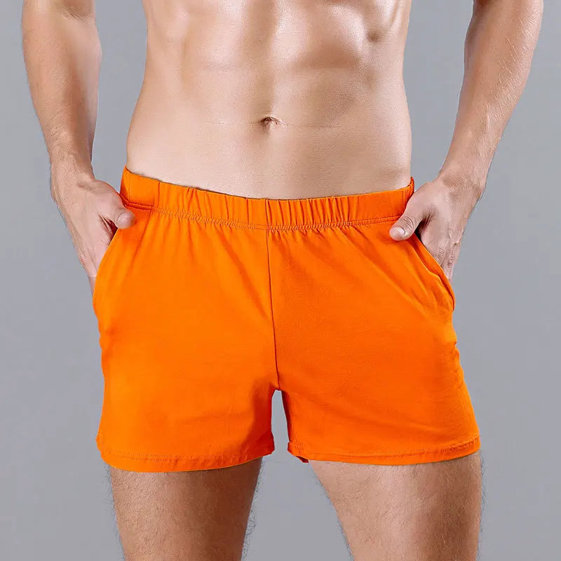 Mens Summer Loose Shorts Fashion Comfortable Cotton Boxers Shorts Men Breathable Home Short Sweatpants Casual Shorts