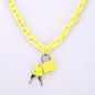 FishSheep Rock Punk Acrylic Chain Lock Pendant Necklace For Women Men Chic Neon Chunky Long Chain Necklace 2020 Fashion Jewelry