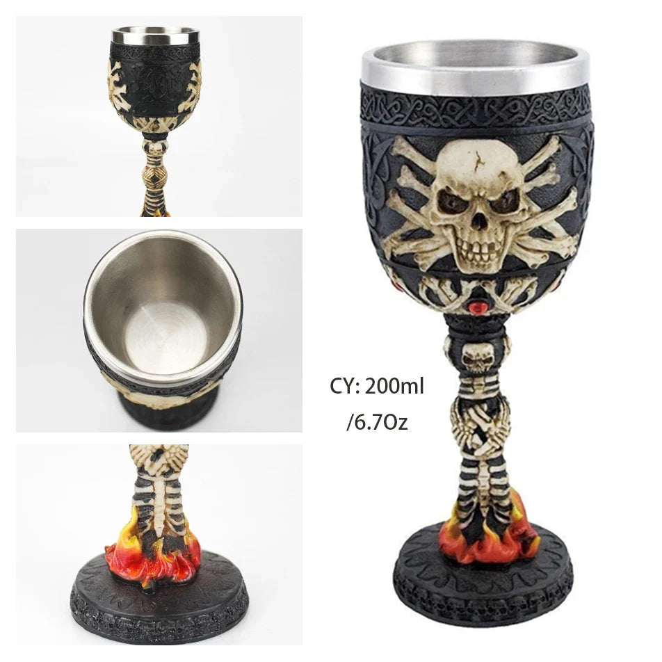 Coolest Gothic Resin Stainless Steel Dragon Goblet