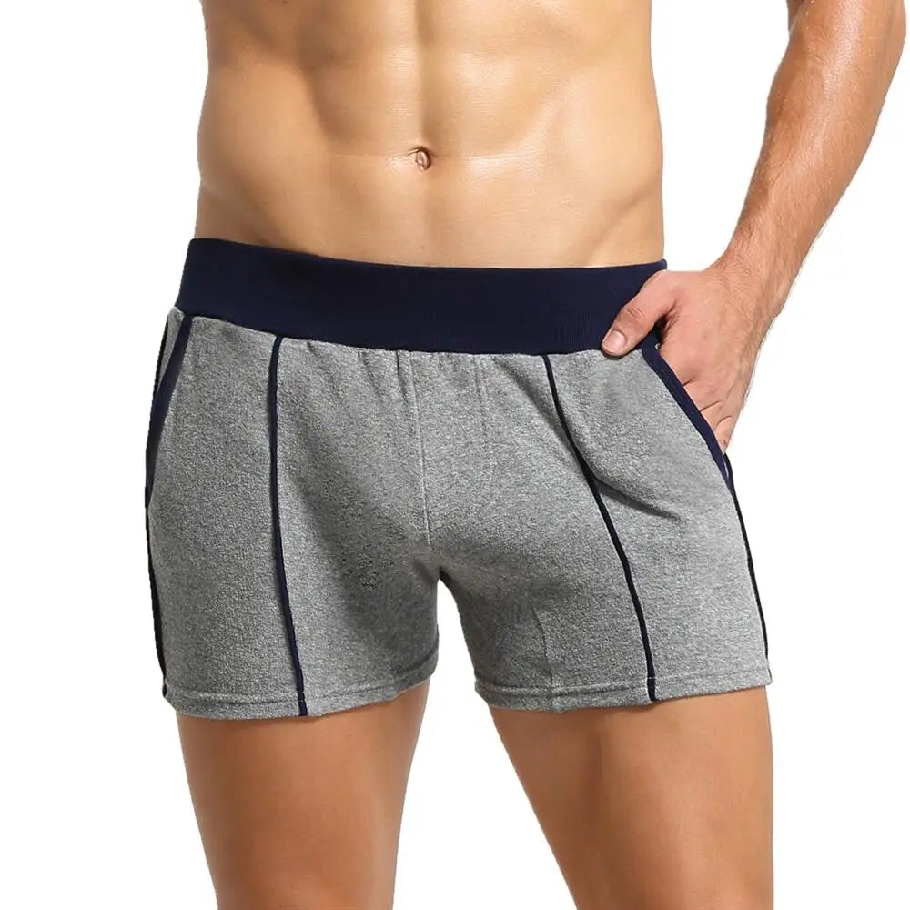 SEOBEAN Men's Pajamas Sleep Bottoms Boxer Shorts Loungewear Men Underwear Home Pants Shorts Gym Fitness Shorts