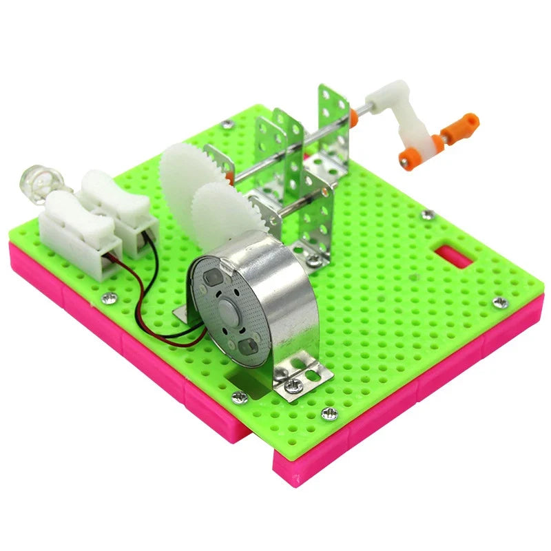DIY Hand Crank Generator Model – Educational Science Toy for Kids