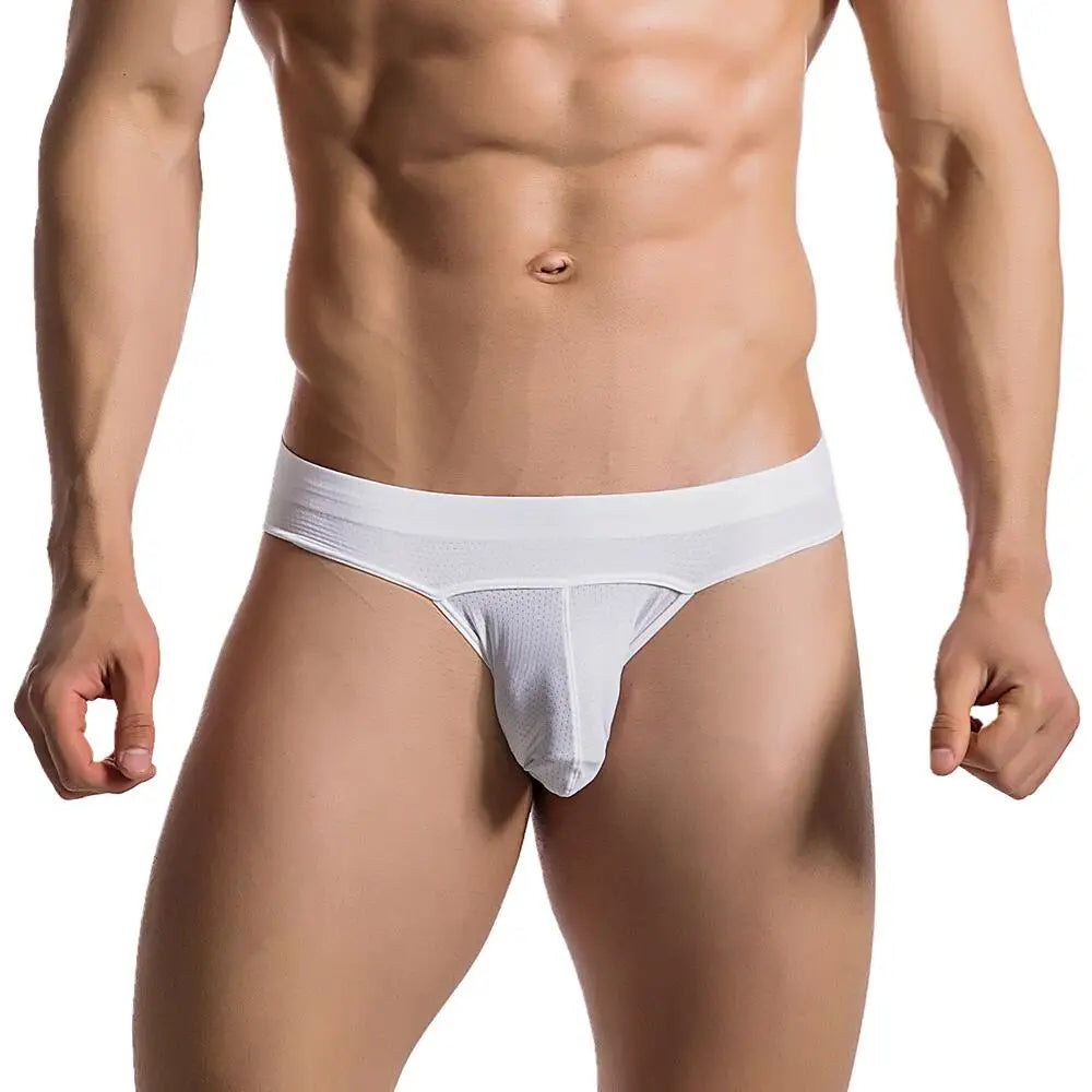 Sexy Men Low Rise Briefs Men's Penis Large U Convex Pouch Underwear Briefs Slips Male Panties Stretch Breathable Underpants