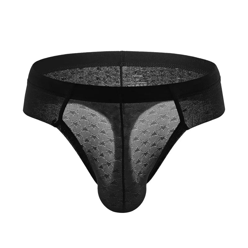 Sexy Men Briefs Ice Silk Underwear Men Low Waist Underpants Cool Breathable Briefs for Man