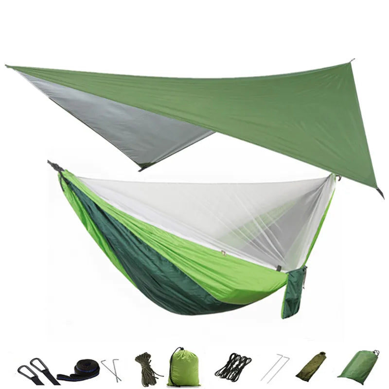Camping Hammock Mosquito Net and Hammock Canopy Portable Nylon Hammock