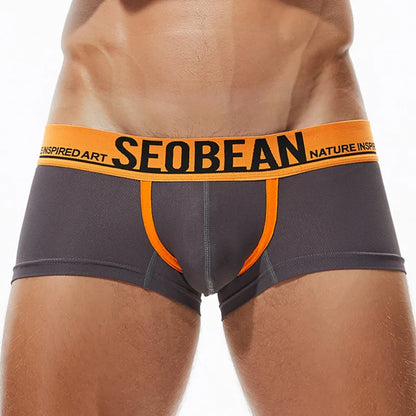 SEOBEAN Mesh Breathable Men's Boxers Sexy Underwear Boxer Shorts Men Underpants Boxershorts Male Panties Boxer for Man