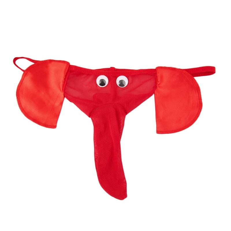 Men's Elephant Thong Underwear Cartoon Trunk T Panties Fashion G String Gag Gift