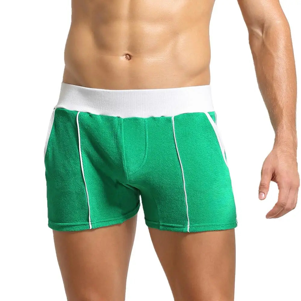SEOBEAN Men's Pajamas Sleep Bottoms Boxer Shorts Loungewear Men Underwear Home Pants Shorts Gym Fitness Shorts