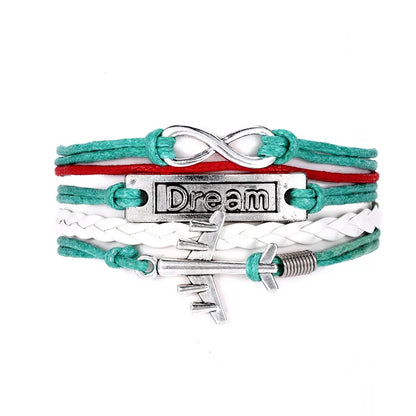 Vintage Dream Airplane Multilayer Leather Bracelet Men Women Fashion Braided Handmade Rope Wrap Bracelets & Bangles Male Gift