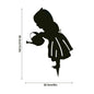 Garden Decor Art People Metal Statue Yard Art Garden Insert Kid Insert Lawn Yard Decoration Manor Lawn Black Garden Decoration