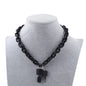 FishSheep Rock Punk Acrylic Chain Lock Pendant Necklace For Women Men Chic Neon Chunky Long Chain Necklace 2020 Fashion Jewelry