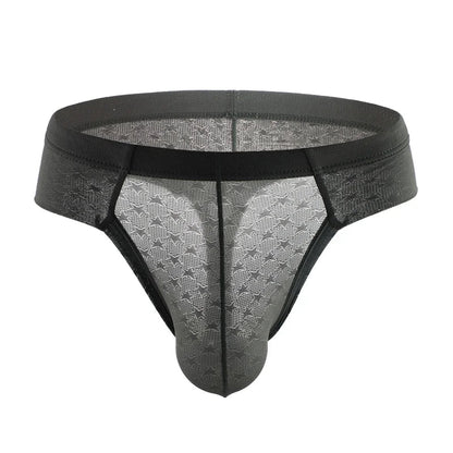 Sexy Men Briefs Ice Silk Underwear Men Low Waist Underpants Cool Breathable Briefs for Man