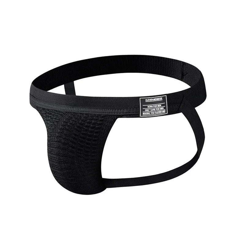 Sexy Men Jockstrap Underwear Thong Underpants Cotton G String Anal Penis Pouch Hombre Elastic Panties Backless