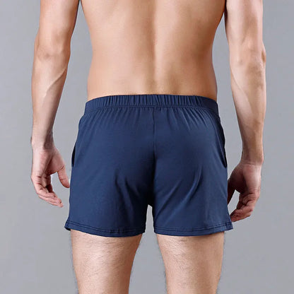 Mens Summer Loose Shorts Fashion Comfortable Cotton Boxers Shorts Men Breathable Home Short Sweatpants Casual Shorts
