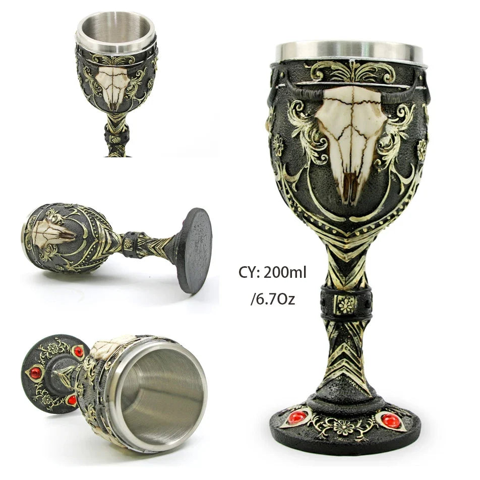 Coolest Gothic Resin Stainless Steel Dragon Goblet