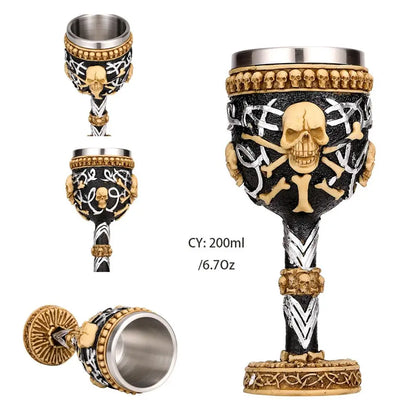 Coolest Gothic Resin Stainless Steel Dragon Goblet